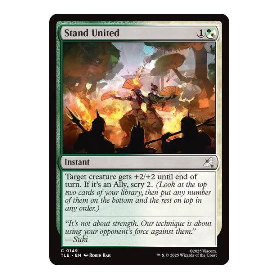 Stand United (TLE) #149 Common Avatar: The Last Airbender: Eternal-Legal Magic: The Gathering: 2025