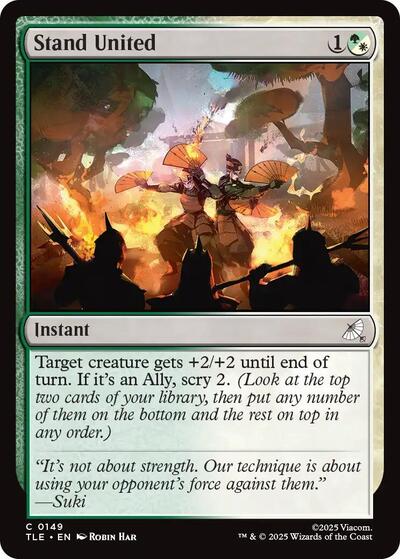 Stand United (TLE) #149 Common Avatar: The Last Airbender: Eternal-Legal Magic: The Gathering: 2025