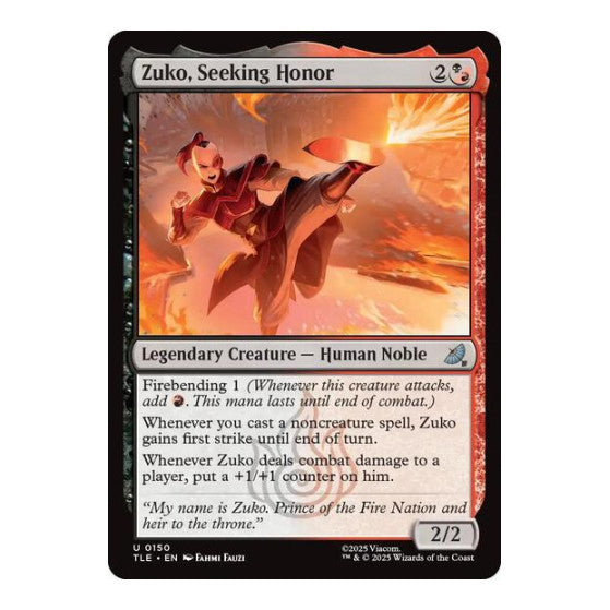 Zuko, Seeking Honor (TLE) #150 Uncommon Avatar: The Last Airbender: Eternal-Legal Magic: The Gathering: 2025