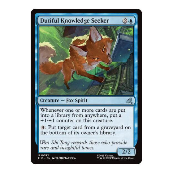 Dutiful Knowledge Seeker (TLE) #92 Uncommon Avatar: The Last Airbender: Eternal-Legal Magic: The Gathering: 2025