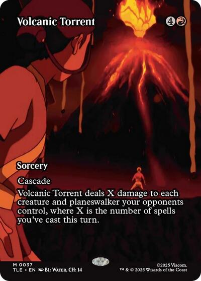 Volcanic Torrent Borderless (TLE) #37 Mythic Rare (Foil Near Mint) Avatar: The Last Airbender: Eternal-Legal Magic: The Gathering: 2025