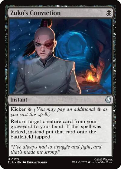 Zukos Conviction (TLA) #123 Uncommon Avatar: The Last Airbender Magic: The Gathering: 2025
