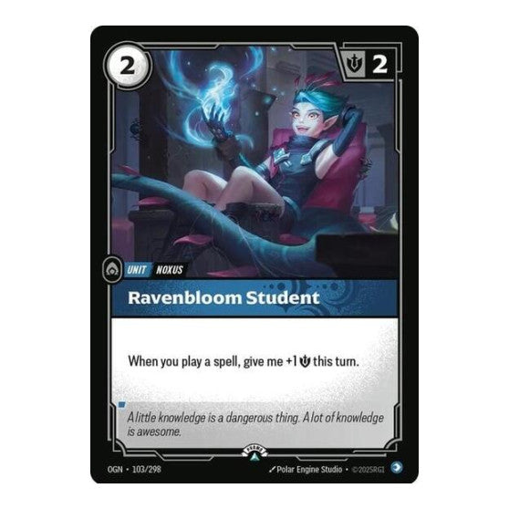 Ravenbloom Student (OPP) #103/298 Promo (Foil Near Mint) Riftbound Organized Play Promotional Cards Riftbound: League of Legends Trading Card Game: 2025