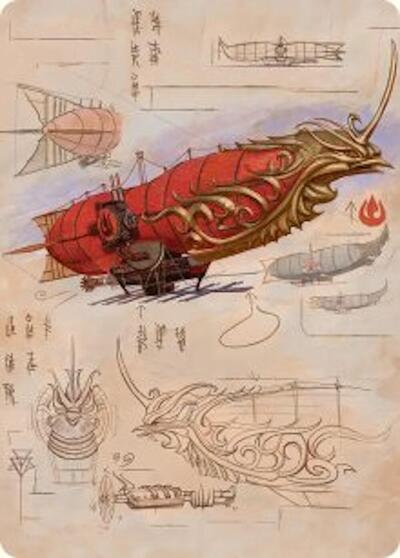 Phoenix Fleet Airship Art Card (ASTLA) #35 Special (Near Mint) Art Series: Avatar: The Last Airbender Magic: The Gathering: 2025