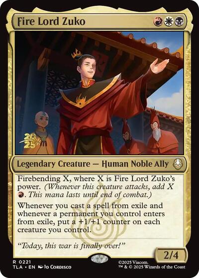 Fire Lord Zuko (PRE) #221s Rare (Foil Lightly Played) Prerelease Cards Magic: The Gathering: 2026