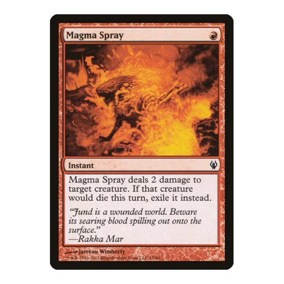 Magma Spray (DDJ) #15 Common (Lightly Played) Duel Decks: Izzet vs. Golgari Magic: The Gathering: 2012