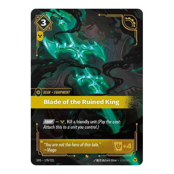 Blade of the Ruined King (SFD) #178/221 Epic (Foil Near Mint) Spiritforged Riftbound: League of Legends Trading Card Game: 2026