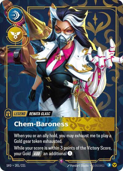 Renata Glasc - Chem-Baroness (SFD) #201/221 Rare (Foil Near Mint) Spiritforged Riftbound: League of Legends Trading Card Game: 2026