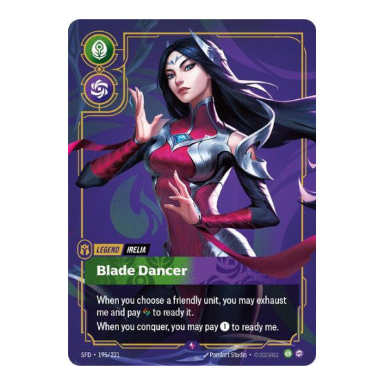 Irelia, Blade Dancer (SFD) #195/221 Rare (Foil Near Mint) Spiritforged Riftbound: League of Legends Trading Card Game: 2026