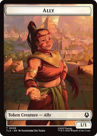 Ally (0008) // Clue (0016) Double-Sided Token (TLA) #8 // 16 Token (Lightly Played) Avatar: The Last Airbender Magic: The Gathering: 2025