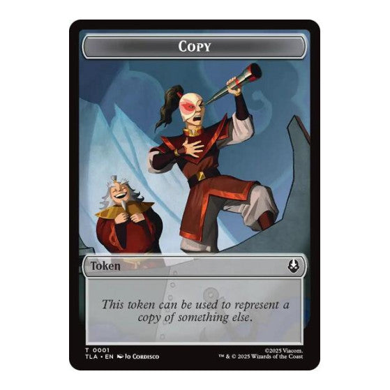Copy (0001) // Spirit Double-Sided Token (TLA) #1 // 3 Token (Foil Near Mint) Avatar: The Last Airbender Magic: The Gathering: 2025