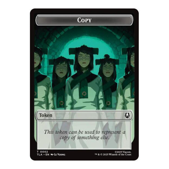 Copy (0002) // Soldier (0011) Double-Sided Token (TLA) #2 // 11 Token (Foil Near Mint) Avatar: The Last Airbender Magic: The Gathering: 2025