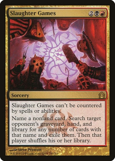 Slaughter Games (RTR) #197 Rare (Moderately Played) Return to Ravnica Magic: The Gathering: 2012
