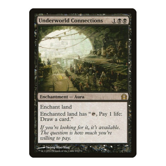 Underworld Connections (RTR) #83 Rare (Damaged) Return to Ravnica Magic: The Gathering: 2012