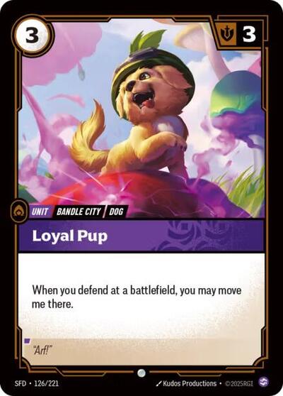 Loyal Pup (SFD) #126/221 Common Spiritforged Riftbound: League of Legends Trading Card Game: 2026