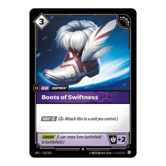 Boots of Swiftness (SFD) #133/221 Uncommon Spiritforged Riftbound: League of Legends Trading Card Game: 2026