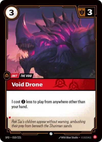 Void Drone (SFD) #010/221 Common Spiritforged Riftbound: League of Legends Trading Card Game: 2026