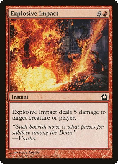 Explosive Impact (RTR) #94 Common (Lightly Played) Return to Ravnica Magic: The Gathering: 2012