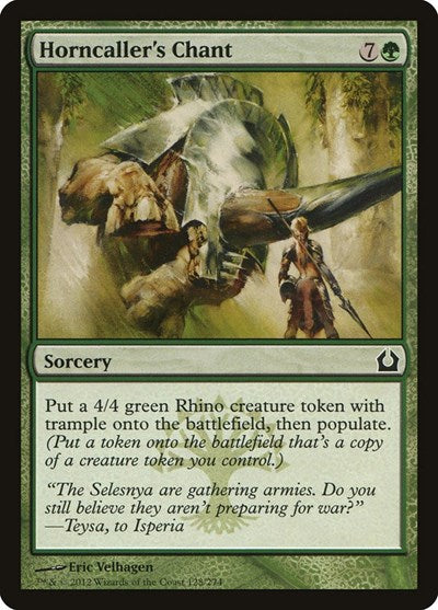 Horncallers Chant (RTR) #128 Common (Damaged) Return to Ravnica Magic: The Gathering: 2012