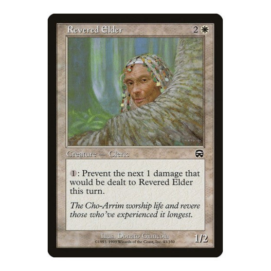 Revered Elder (MMQ) #43 Common (Heavily Played) Mercadian Masques Magic: The Gathering: 1999