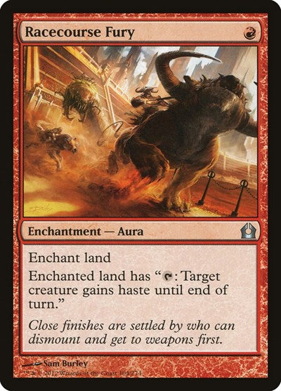 Racecourse Fury (RTR) #104 Uncommon (Moderately Played) Return to Ravnica Magic: The Gathering: 2012
