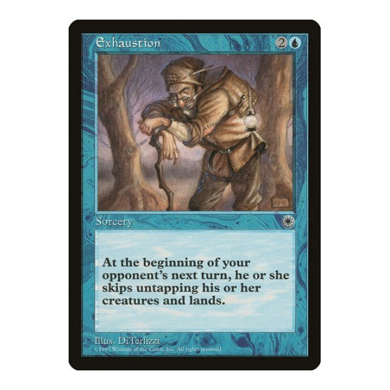 Exhaustion (POR) #54 Rare (Damaged) Portal Magic: The Gathering: 1997