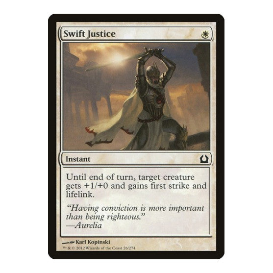 Swift Justice (RTR) #26 Common Return to Ravnica Magic: The Gathering: 2012