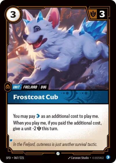 Frostcoat Cub (SFD) #067/221 Common Spiritforged Riftbound: League of Legends Trading Card Game: 2026