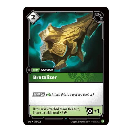 Brutalizer (SFD) #042/221 Uncommon (Near Mint) Spiritforged Riftbound: League of Legends Trading Card Game: 2026