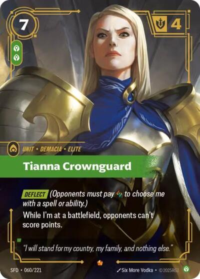 Tianna Crownguard (SFD) #060/221 Epic (Foil Near Mint) Spiritforged Riftbound: League of Legends Trading Card Game: 2026