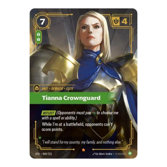 Tianna Crownguard (SFD) #060/221 Epic (Foil Near Mint) Spiritforged Riftbound: League of Legends Trading Card Game: 2026