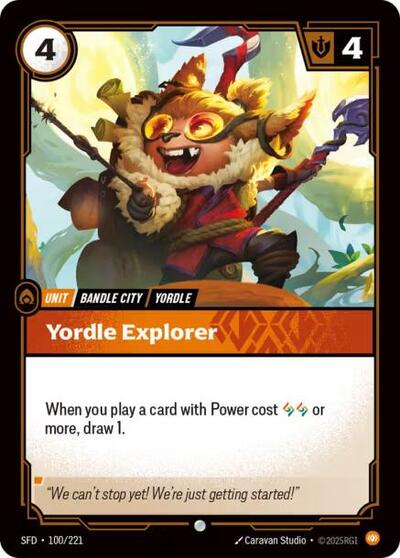 Yordle Explorer (SFD) #100/221 Common Spiritforged Riftbound: League of Legends Trading Card Game: 2026