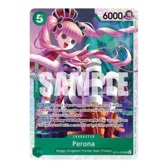 Perona - OP14-033 (OP14) #OP14-033 Super Rare (Foil Near Mint) The Azure Sea's Seven One Piece Card Game: 2026