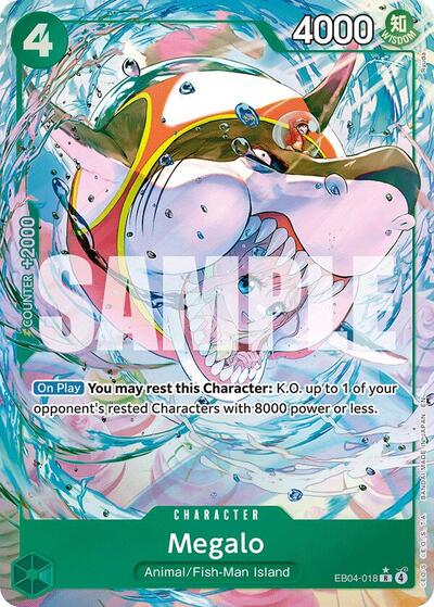 Megalo Alternate Art (OP14) #EB04-018 Rare (Foil Near Mint) The Azure Sea's Seven One Piece Card Game: 2026