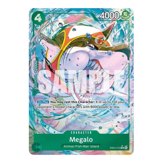Megalo (Alternate Art) (OP14) #EB04-018 Rare (Foil Near Mint) The Azure Sea's Seven One Piece Card Game: 2026