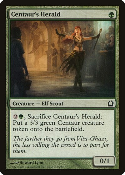 Centaurs Herald (RTR) #118 Common (Damaged) Return to Ravnica Magic: The Gathering: 2012