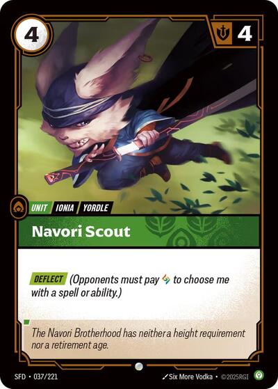 Navori Scout (SFD) #037/221 Common Spiritforged Riftbound: League of Legends Trading Card Game: 2026