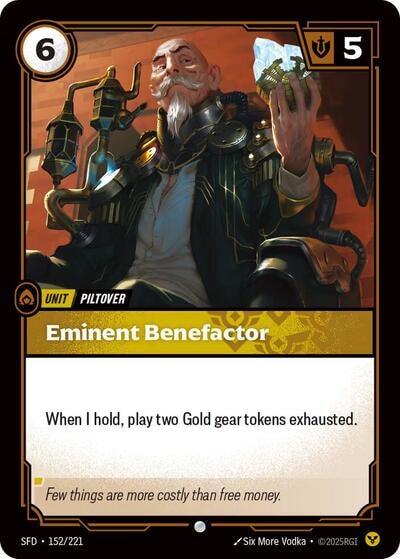 Eminent Benefactor (SFD) #152/221 Common Spiritforged Riftbound: League of Legends Trading Card Game: 2026