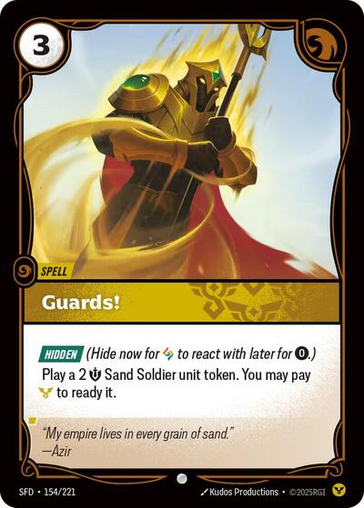 Guards! (SFD) #154/221 Common Spiritforged Riftbound: League of Legends Trading Card Game: 2026