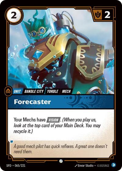 Forecaster (SFD) #065/221 Common Spiritforged Riftbound: League of Legends Trading Card Game: 2026