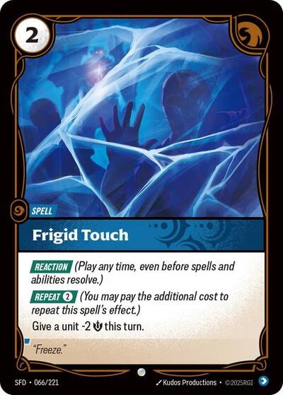 Frigid Touch (SFD) #066/221 Common Spiritforged Riftbound: League of Legends Trading Card Game: 2026