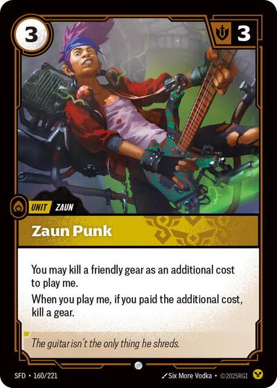 Zaun Punk (SFD) #160/221 Common Spiritforged Riftbound: League of Legends Trading Card Game: 2026