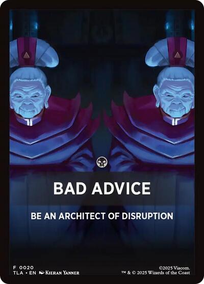 Bad Advice Theme Card (TLA) #20 T (Near Mint) Avatar: The Last Airbender Magic: The Gathering: 2025
