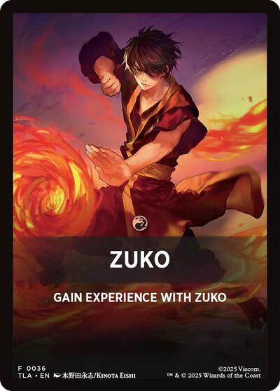 Zuko Theme Card (TLA) #36 T (Near Mint) Avatar: The Last Airbender Magic: The Gathering: 2025