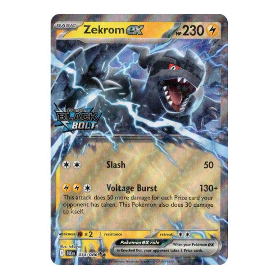 Zekrom ex (Black Bolt Stamped) (MCAP) #034/086 Double Rare (Holofoil Near Mint) Miscellaneous Cards & Products Pokemon: 2026