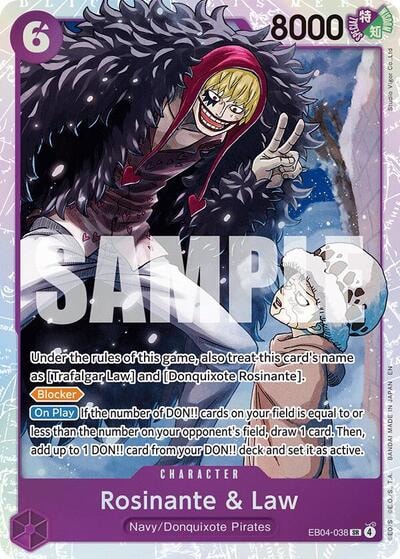Rosinante and Law (OP14) #EB04-038 Secret Rare (Foil Near Mint) The Azure Sea's Seven One Piece Card Game: 2026