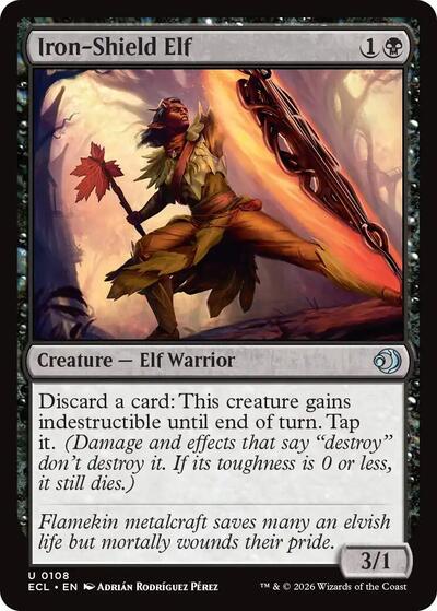 Iron Shield Elf (ECL) #108 Uncommon (Lightly Played) Lorwyn Eclipsed Magic: The Gathering: 2026