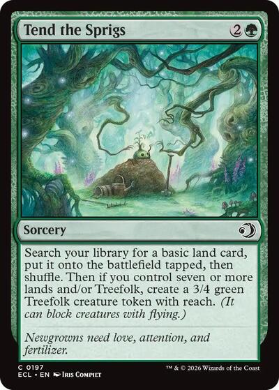 Tend the Sprigs (ECL) #197 Common Lorwyn Eclipsed Magic: The Gathering: 2026