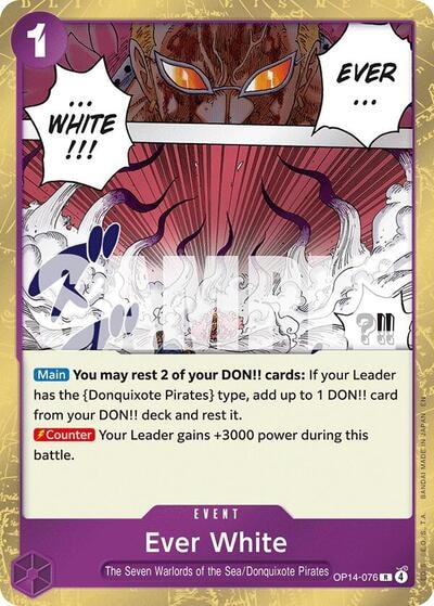 Ever White (OP14) #OP14-076 Rare The Azure Sea's Seven One Piece Card Game: 2026