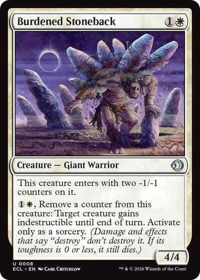2026 Magic: Lorwyn Eclipsed (ECL) - Burdened Stoneback (#8, Uncommon)